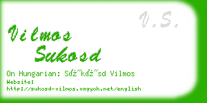 vilmos sukosd business card